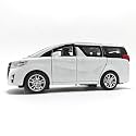 Play Car 1 32 Alphard Model Car Sports Car Exclusive Alloy Metal Pull Back Die-Cast Car Diecast Metal Pullback Toy Car with Openable Doors &amp; Light Music Toys for Kids - White