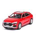 Play Car 1 32 Audi Q8 Model Car Sports Car Exclusive Alloy Metal Pull Back Die-Cast Car Diecast Metal Pullback Toy Car with Openable Doors &amp; Light Music Toys for Kids - Red