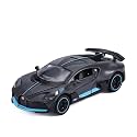 Play Car 1 32 Bugatti Divo Model Car Sports Car Exclusive Alloy Metal Pull Back Die-Cast Car Diecast Metal Pullback Toy Car with Openable Doors &amp; Light Music Toys for Kids - Black