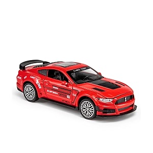 play car 1 32 ford mustang gt500 model car sports car alloy metal pull back die-cast car diecast metal pullback toy car with openable doors amp light music toys for kids - red
