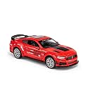 Play Car 1 32 Ford Mustang Gt500 Model Car Sports Car Alloy Metal Pull Back Die-Cast Car Diecast Metal Pullback Toy Car with Openable Doors &amp; Light Music Toys for Kids - Red