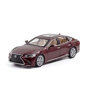 play car 1 32 lexus ls500h model car sports car alloy metal pull back die-cast car diecast metal pullback toy car with openable doors amp light music toys for kids - brown
