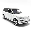 Play Car 1 32 Range Rover Toy Car Metal Pull Back Diecast Car with Openable Door and Sound Light, Gifts Toys for Kids【White】