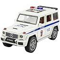 Play Car 1 32 Scale G Wagon Police Toy Car for Kids Police Car Diecast Metal Car Die Cast Toy Car Sound Light Pull Back 132 Bb Police Blk White