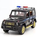 Play Car 1 32 Scale G Wagon Police Toy Car for Kids Police Car Diecast Metal Car Die Cast Toy Car Sound Light Pull Back 132 Bb Police Blk Black