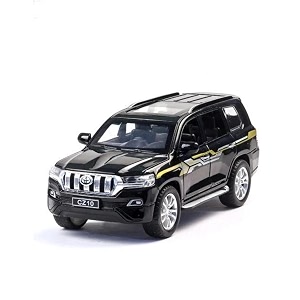play car 1 32 toyota prado model model car sports car exclusive alloy metal pull back die-cast car diecast metal pullback toy car with openable doors amp light music toys for kids - black