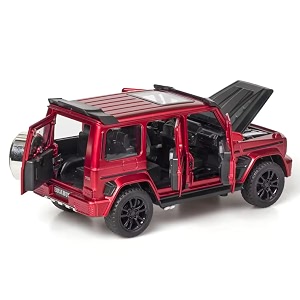 play car die cast metal toy car 1 32 scale g wagon diecast pullback toy car with openable doors amp light music car for kids best toys gifts toys for boy - red
