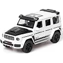 Play Car Die Cast Metal Toy Car 1 32 Scale G Wagon Diecast Pullback Toy Car with Openable Doors &amp; Light, Music Car for Kids Best Toys Gifts Toys for Boy - White