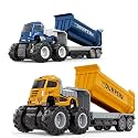 Play Car Kids Dumper Truck Diecast Alloy Construction Truck with Friction Powered Miniature Truck Toys for Boys and Girls - Multicolor