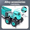 Play Car Truck Toys Diecast Alloy Friction Powered Animals Carrier Truck Toy - Perfect for Kids' Imaginative Play and Collectors - Orange