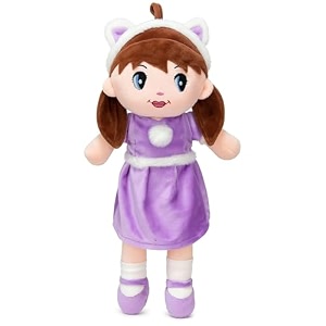 toytales daisy doll  soft cuddle plush baby doll for girls amp kids  cute stuffed toy for play comfort amp gifting for toddlers  age 15 years  40cm purple