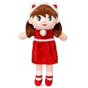 TOYTALES Daisy Doll | Soft Cuddle Plush Baby Doll for Girls & Kids | Cute Stuffed Toy for Play, Comfort & Gifting for Toddlers | Age 1–5 Years | 40CM Red