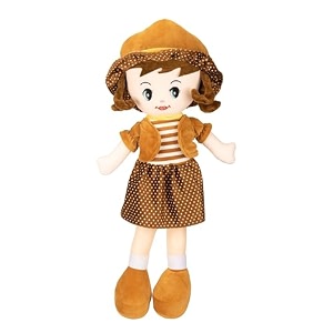 toytales winky doll soft plush toy for girls  super cuddly stuffed doll for kids amp toddlers  cute baby doll toy for playtime amp bedtime brown 60cm