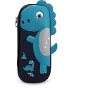 Dinosaur 3D Emmbossed EVA Hardtop Pencil Case Pouch Bag, Blue Pencil Case (Cute Dinosaur Pencil CASE)