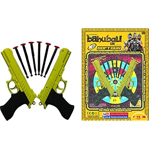 toyzone batman softgun-57871  shooting gun  safe and long range  aim gun  6-play softgun darts with 2 guns  easy to load  pull amp action proshot  for kids teens
