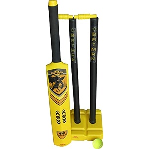 toyzone ben10 cricket set-55686-cricket set with stump and ball playing set  perfect cricket combo set  cricket set for kids  outdoor and indoor sports game  unbreakable cricket kit