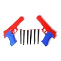 Toyzone Chhota Bheem Softgun-57901 | Shooting Gun | Safe and Long Range | Aim Gun | 6-Play Softgun Darts with 2 Guns | Easy to Load | Pull &amp; Action ProShot | for Kids, Teens