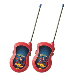 toyzone walkie talkie  extendable antenna  effective communication interphone  2 way radio toy  walkie talkie set for kids superman walkie talkie