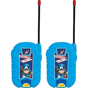 toyzone walkie talkie  extendable antenna  effective communication interphone  2 way radio toy  walkie talkie set for kids captain america walkie talkie