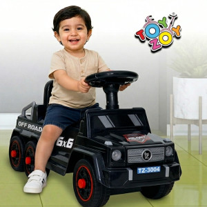 toyzoy starlight 6x6 ride-on car for kids with music  light manual jeepage2years rideons  wagons non battery operated ride on
