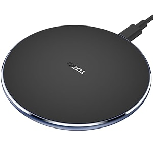 tozo w1 wireless charger 15w fast charging pad thin aviation aluminum computer numerical control technology royal blue no ac adapter