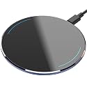 TOZO W1 Wireless Charger 15W Fast Charging Pad Thin Aviation Aluminum Computer Numerical Control Technology Navy Blue (NO AC Adapter)