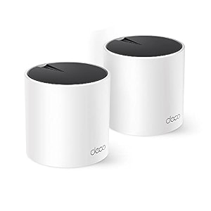 tp-link deco ax3000 whole home wifi 6 mesh systemdeco x55 - covers up to 4500 ft2 replaces wireless router and extender 3 gigabit ports per unit supports ethernet backhaul 2-pack