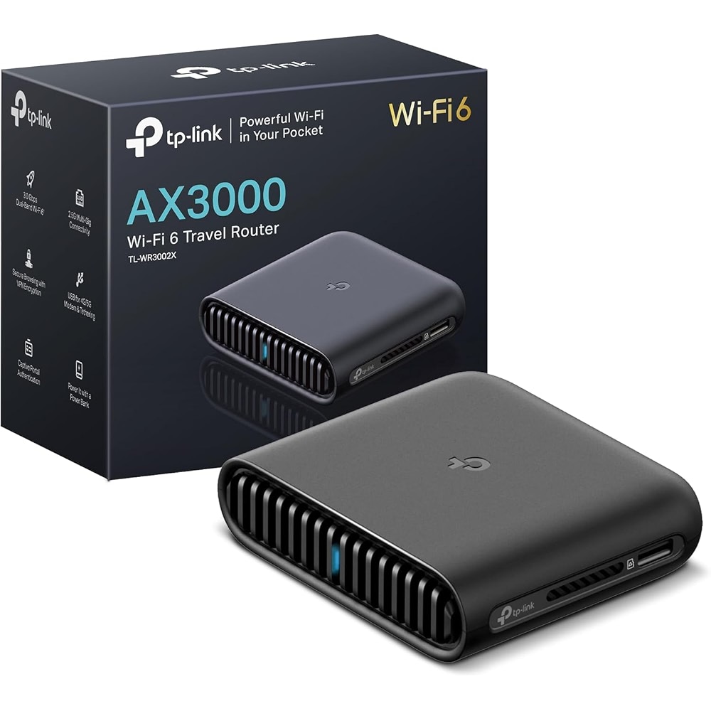 TP-Link Dual-Band Wi-Fi 6 AX3000 Travel Router TL-WR3002X | Multi-Gig ...