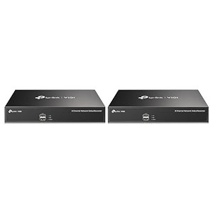 tp-link vigi nvr1008h vigi 8 channel network video recorder  h265  80 mbps video access bandwidth  two-way audio  remote monitoring  onvif black viginvr1008h pack of 2