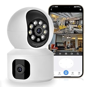 tp plus 360 1080p dual lens smart cctv camera wifi ip home security camera double side view rotating pan amp tilt 2 way talk auto tracking motion detection indoor cctv ip dual lens cv