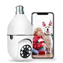 TP PLUS 3MP Full HD Smart Wi-Fi CCTV Home Security Camera 360° with Pan Tilt Bulb Camera View &amp; Talk Perfect for Home Office Monitoring (Light camera1)