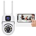 TP PLUS 3MP Full HD Indoor Wireless WiFi CCTV Security Camera | Motion Tracking | Two Way Talk | Colored Light Vision | Support Upto 128GB SD Card | Includes Indian Holder (Dual Lens Mini Dome)