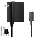 TPC 39W Charger for Nintendo Switch, 15V 2.6A AC Adapter Fast Charging with 5FT USB-C Cord, Compatible with Switch Lite, OLED, Steam Deck, Support TV Mode (Black)