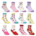 Tphon 12 Pairs Toddler Non Skid Socks