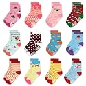 Tphon 12 Pairs Toddler Non Skid Socks