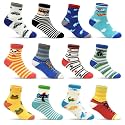Tphon 12 Pairs Toddler Non Skid Socks