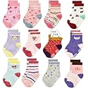 Tphon 12 Pairs Toddler Non Skid Socks