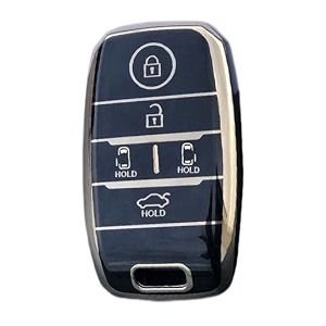TPU Car Key Cover Black Golden