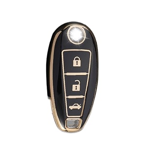 TPU Car Key Cover Black Golden