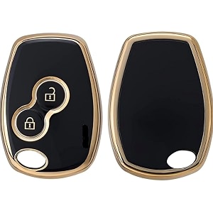 TPU Car Key Cover Black Golden