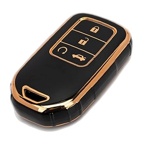 TPU Car Key Cover Black Golden