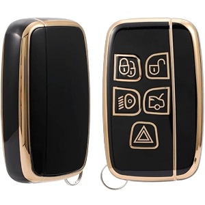 TPU Car Key Cover Black Golden