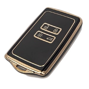 TPU Car Key Cover Black Golden