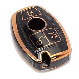 TPU Car Key Cover Black Golden