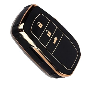 TPU Car Key Cover Black Golden