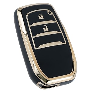 TPU Car Key Cover Black Golden