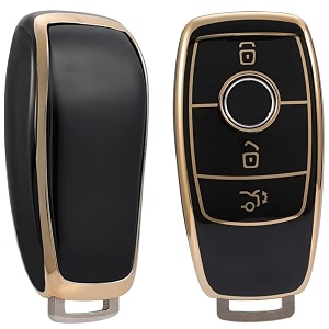 TPU Car Key Cover Black Golden