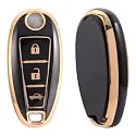 TPU Car Key Cover Black amp Golden
