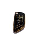 TPU Car Key Cover Black amp Golden