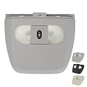 TQPONLY Overhead Console LED Dome Map Light Lamp | Fits Ford F150 2004-2008, for Lincoln Mark LT 2006-2008 Truck | Replaces 7L3Z-18519A70-AE Interior Cab Lights Track with Rear Window Switch (Grey)